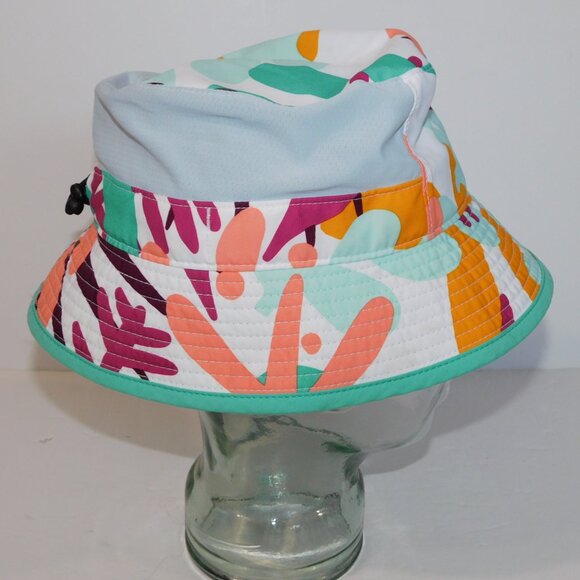 Columbia Youth o/s Multicolor Floral Ladybug sun protection beach Bucket hat - Picture 6 of 11